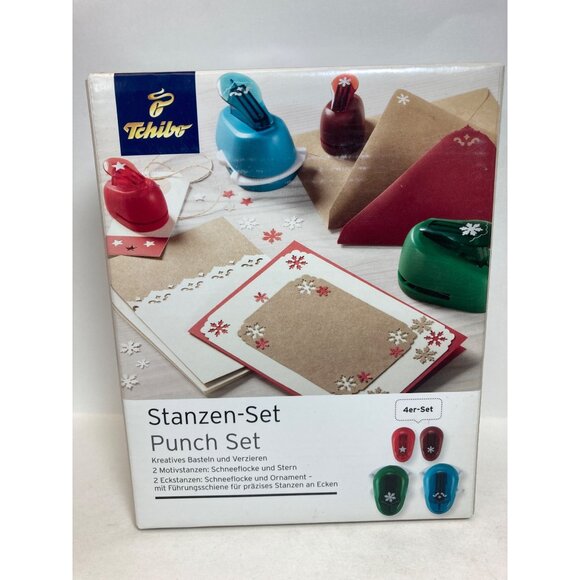 Tchibo Punch Set Snowflakes Star Border Edge Corner New Stanzen-Set - Picture 1 of 7